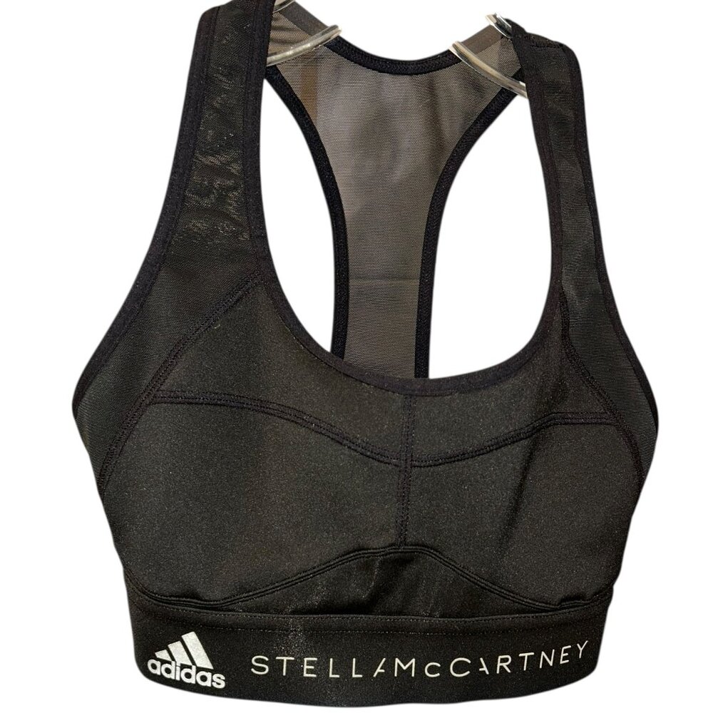 Stella McCartney Adidas black classic sports bra top XS